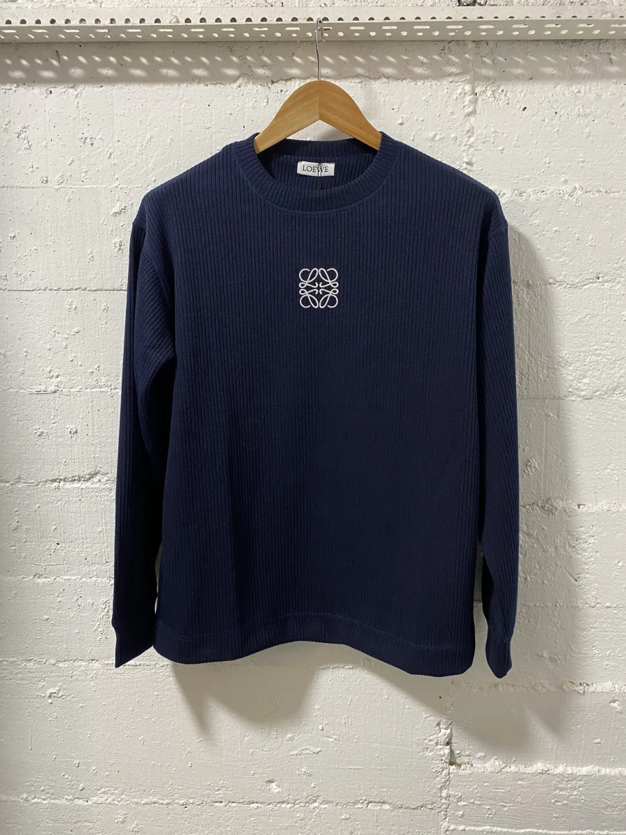 Loewe Cotton Sweatshirt Blue  | MASSIMOLUXURYOUTLET