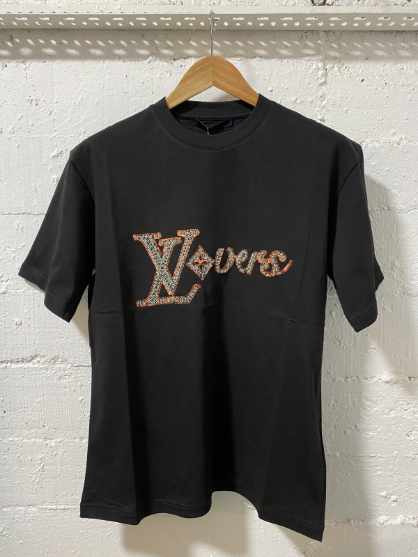 Louis Vuitton T-Shirt Lovers Black | MASSIMOLUXURYOUTLET