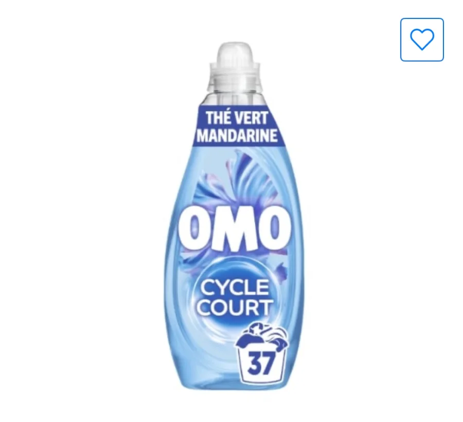 Omo Lessive liquide Cycle Court Parfumé Fraîcheur Insolente Mandarine Thé Vert OMO | Miniprix