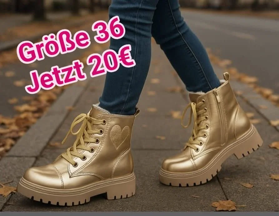 Boots Gold nur Größe 36 | Lieblings Schuhe 