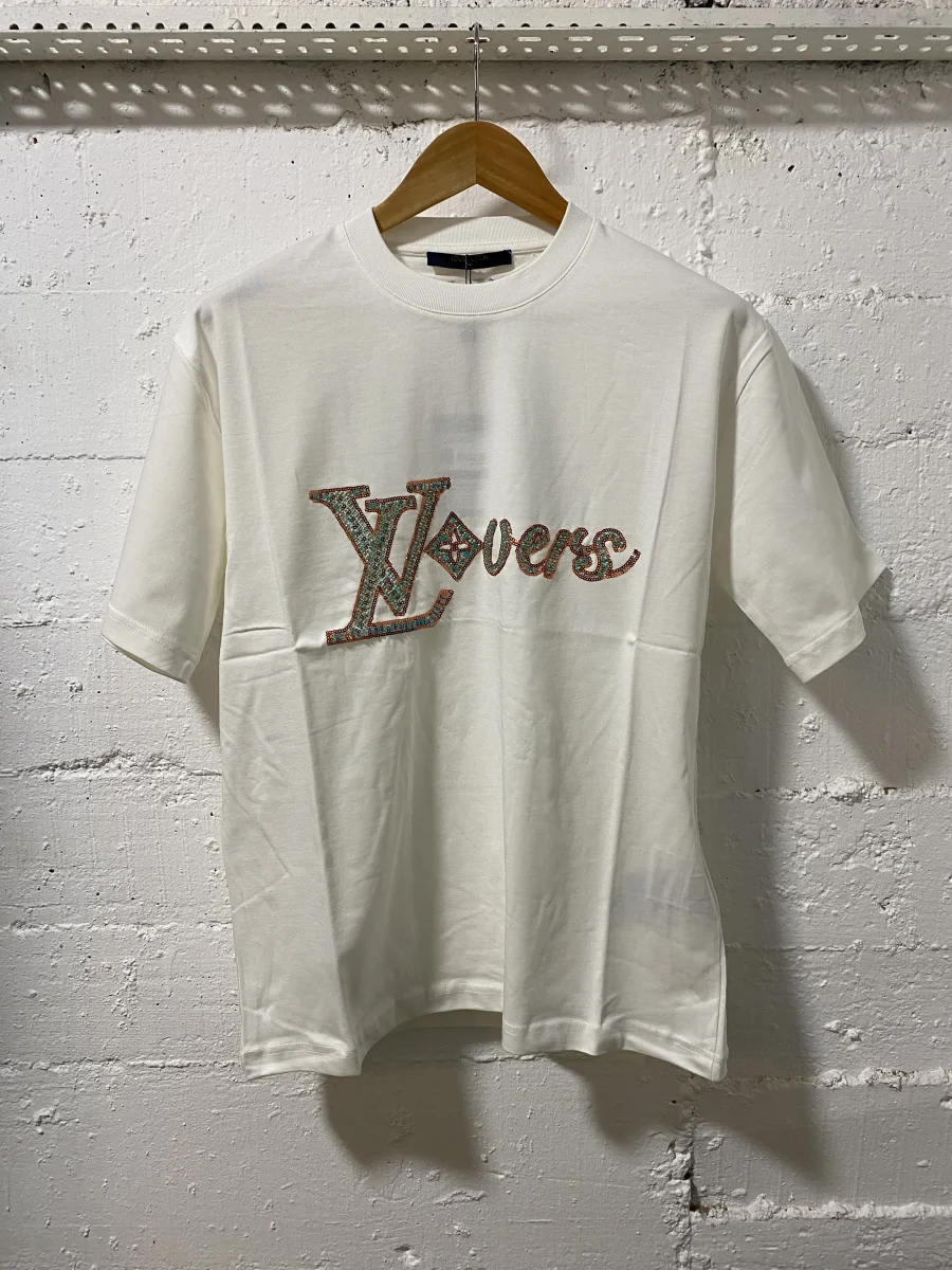 Louis Vuitton T-Shirt Lovers White | MASSIMOLUXURYOUTLET