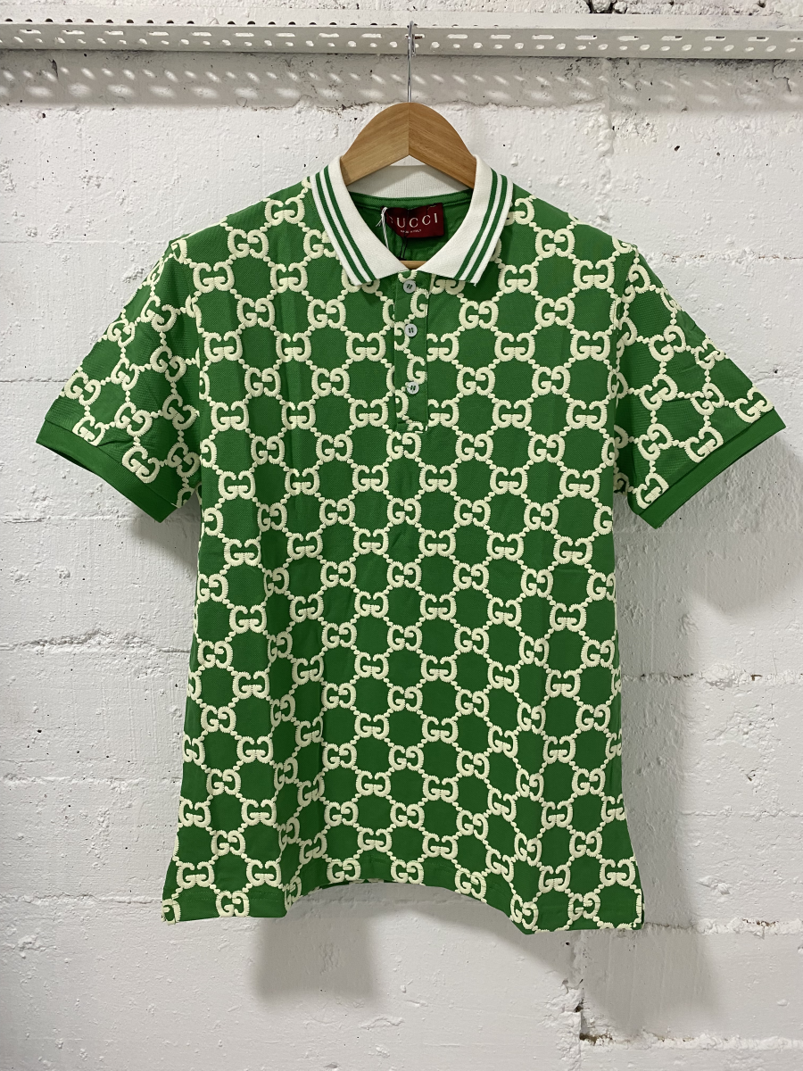 Gucci Firenze Polo Shirt Green/White | 