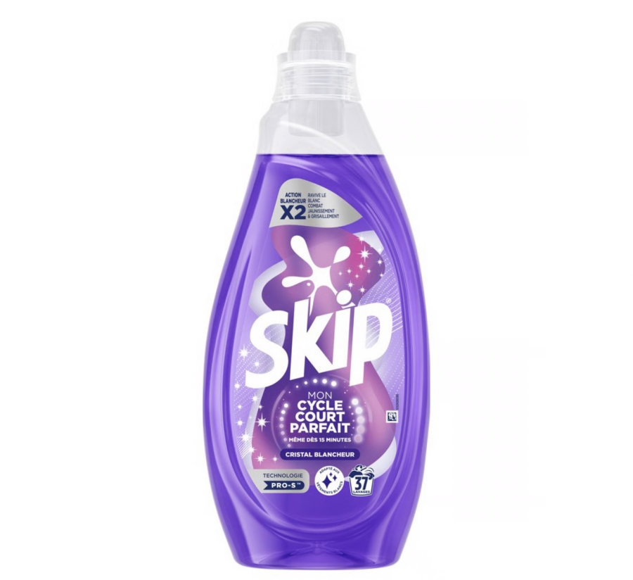 Skip Lessive Liquid Cristal Blancheur - 37 lavages | Miniprix