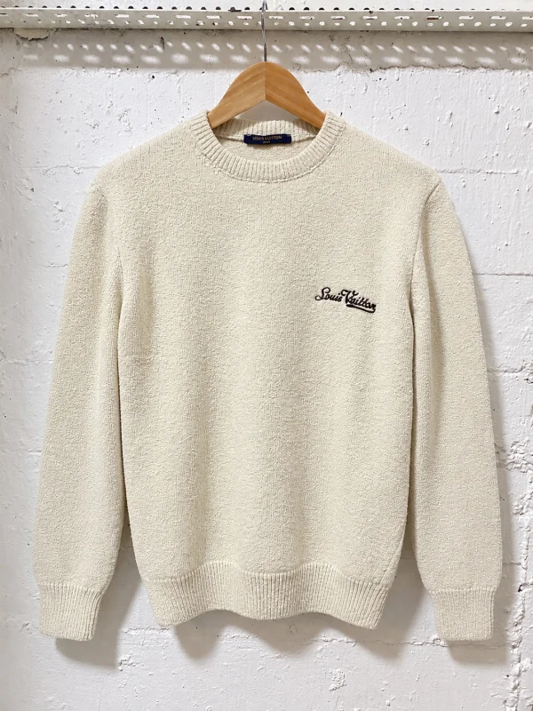 Louis Vuitton Knit Finish Sweater Cream Ivory | 