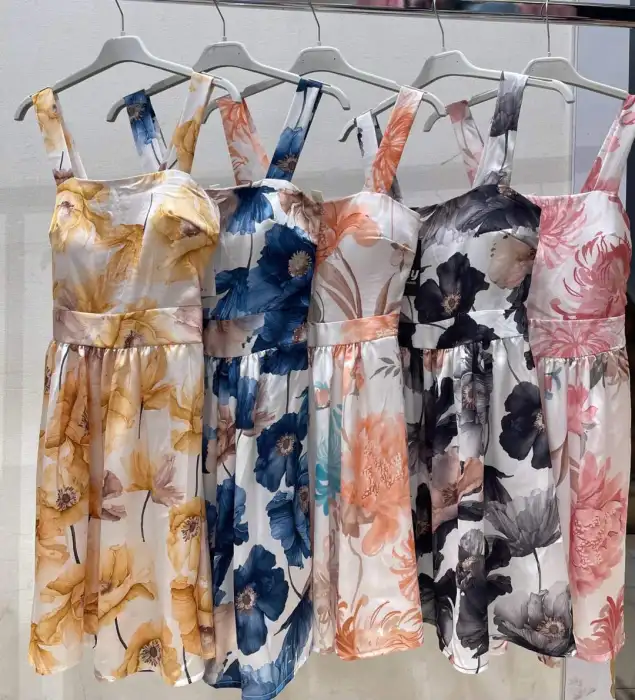 Robe courte imprimé fleurs | Pink Corner 974