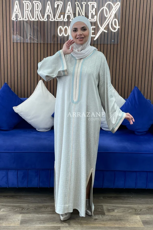 Caftan kamkha vert eau derss | CasaZaz
