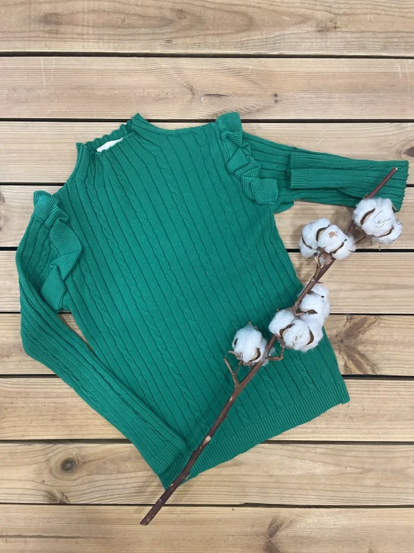 Sous pull vert côtelé  | Lena in Love 