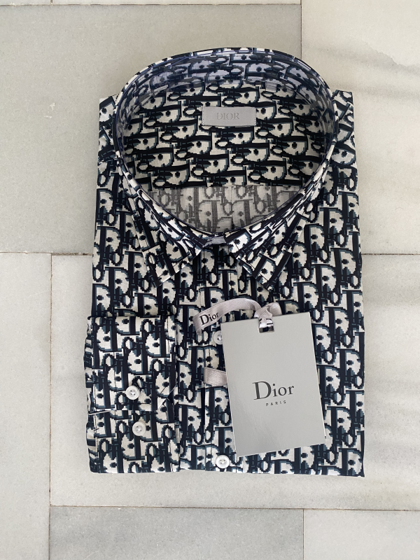 Christian Dior Shirts Black/White | MASSIMOLUXURYOUTLET