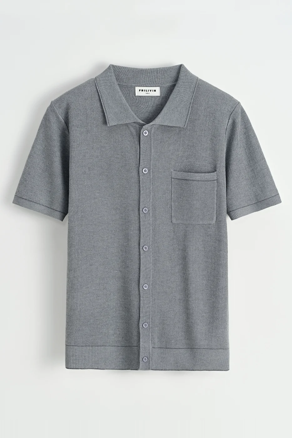 Cardigan Malha de manga curta em Cinza Cod.789 | definne