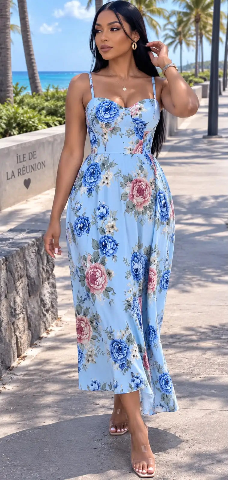 Robe à fleurs | Pink Corner 974