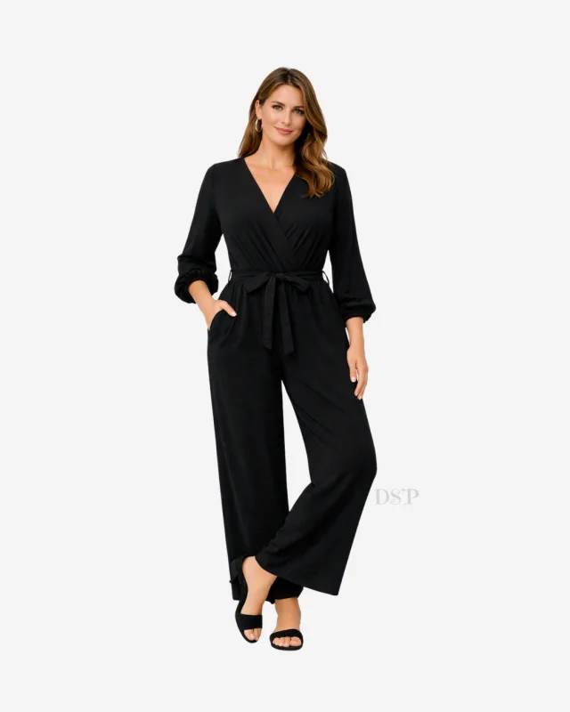 Combinaison Noire Cintrée Femme | Dîna Shop'