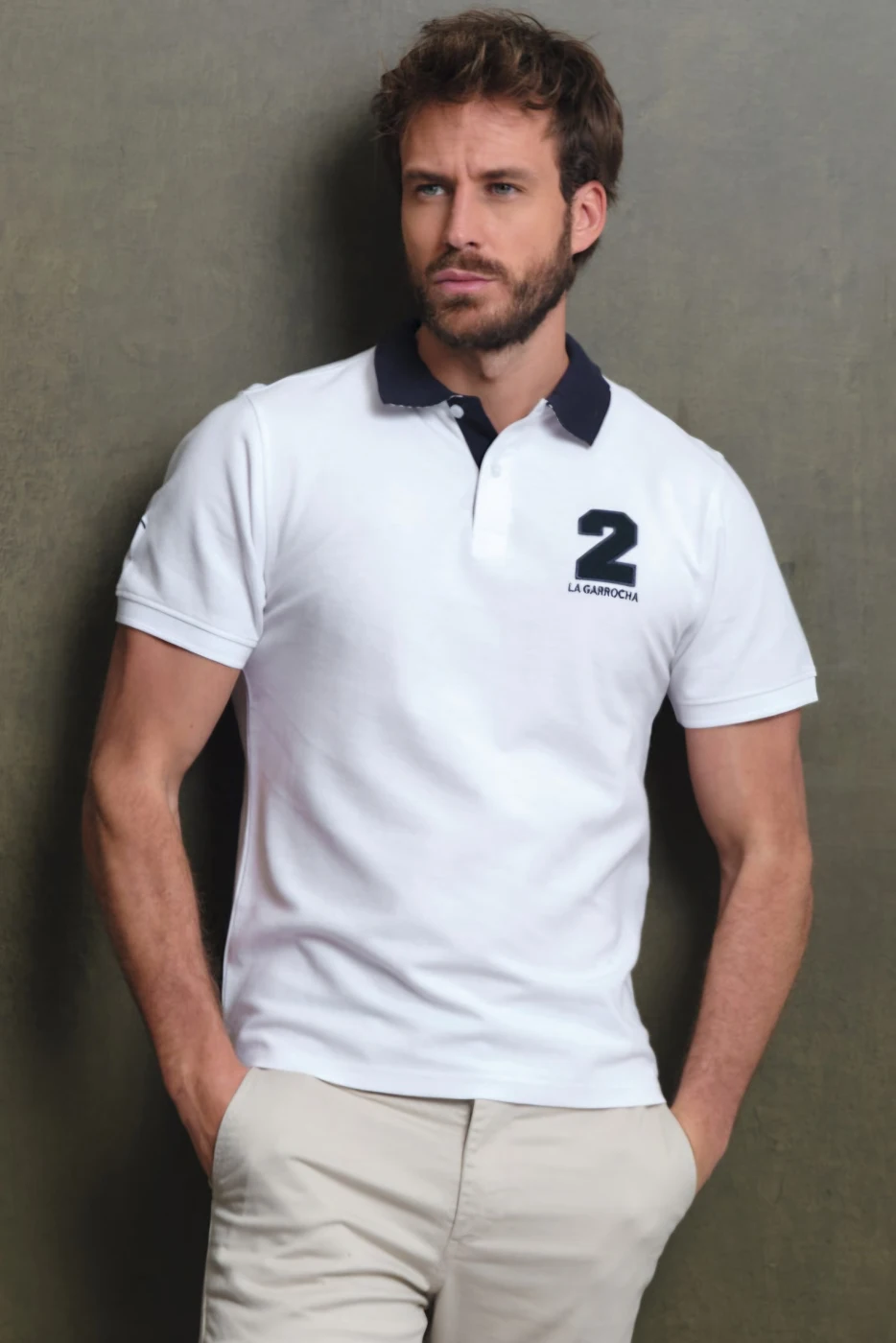 Polo Clássico Calvet Branco La Garrocha 789 | Definne