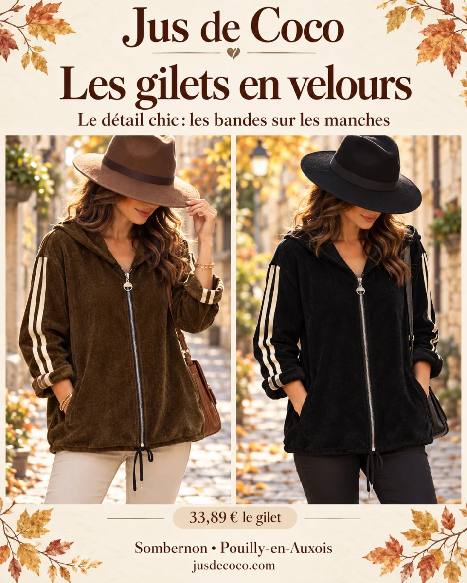 Gilet zip vellours capuche | Jus de coco