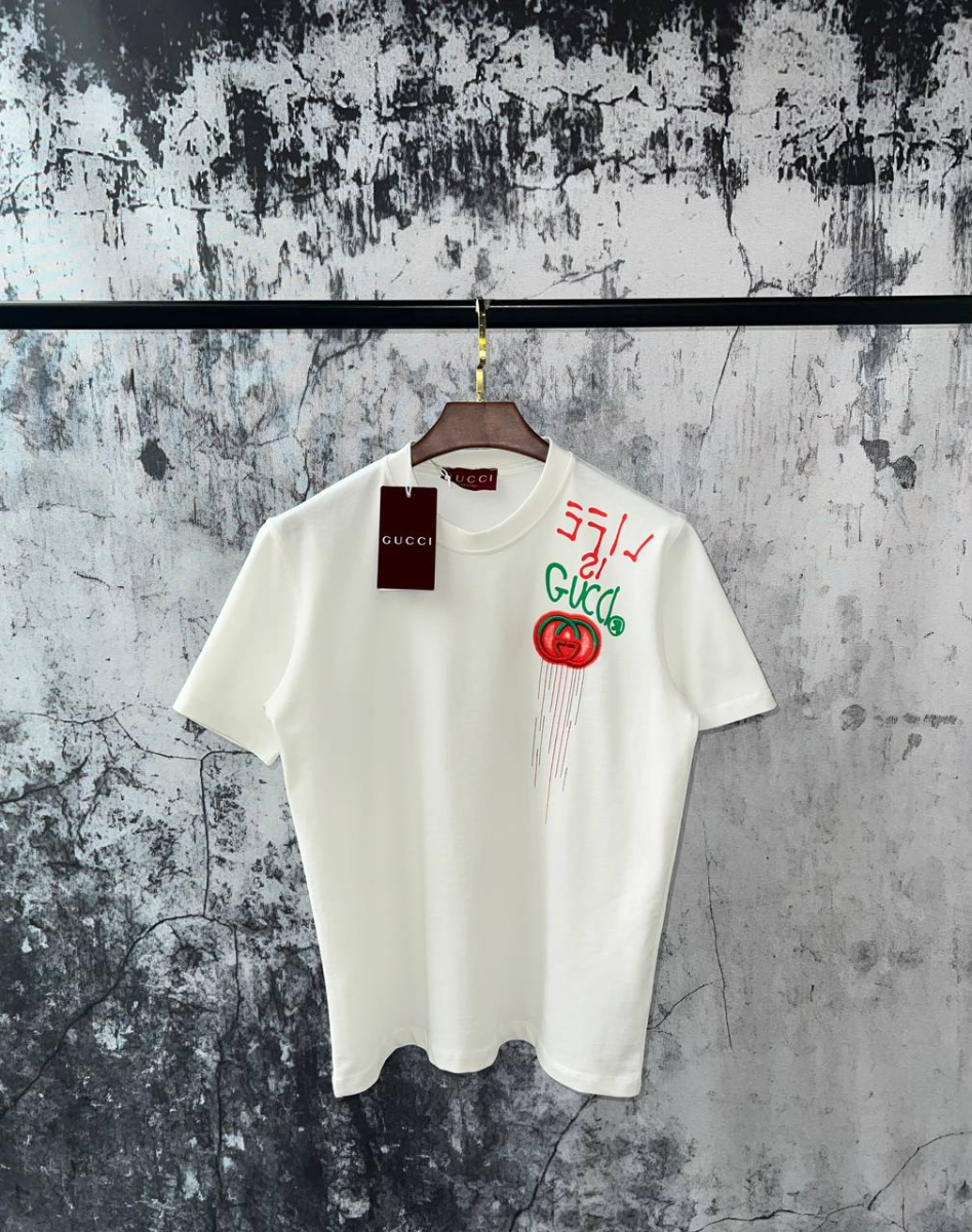 Gucci Firenze T-Shirt GG Ecru | MASSIMOLUXURYOUTLET