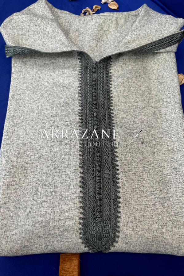 Djellaba Cachmire Homme Beige Gris | CasaZaz