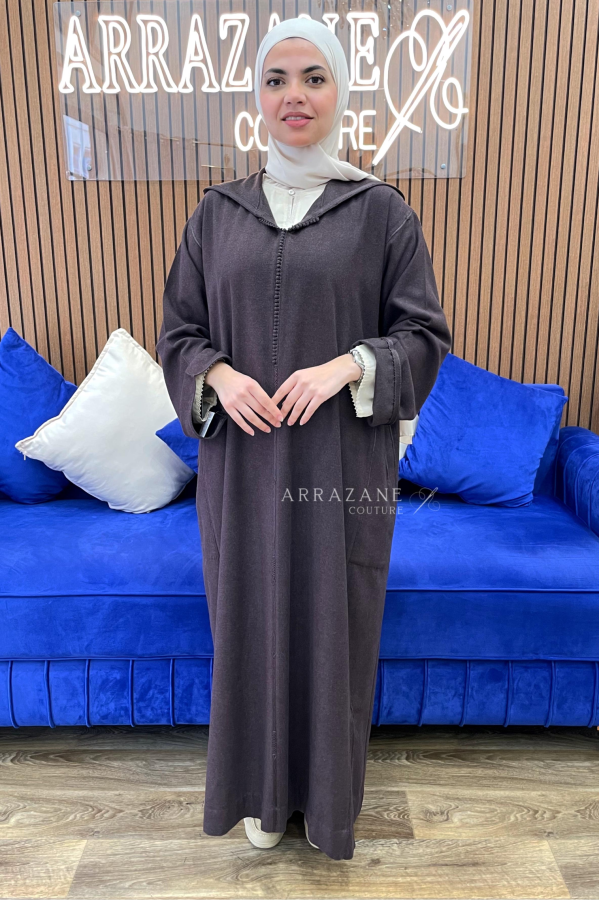 Djellaba Cachemire Marron | CasaZaz