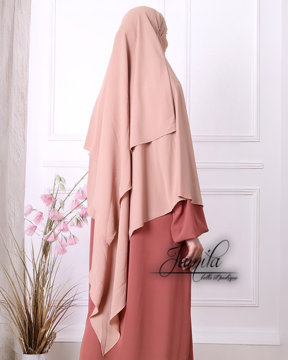 KHIMAR 2 VOILES EN MICROFIBRE ROYAL – LÉGER, FLUIDE ET ÉLÉGANT | AMCOSMETIK