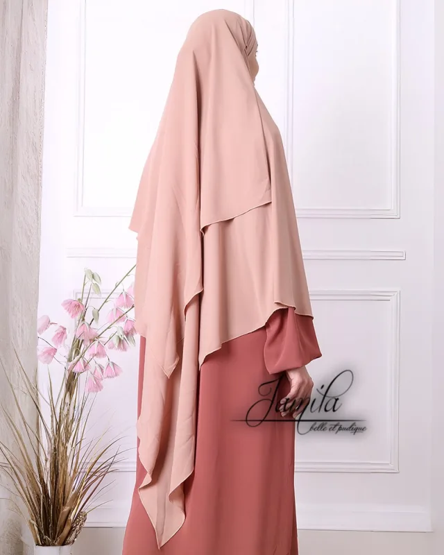 KHIMAR 2 VOILES EN MICROFIBRE ROYAL – LÉGER, FLUIDE ET ÉLÉGANT | AMCOSMETIK