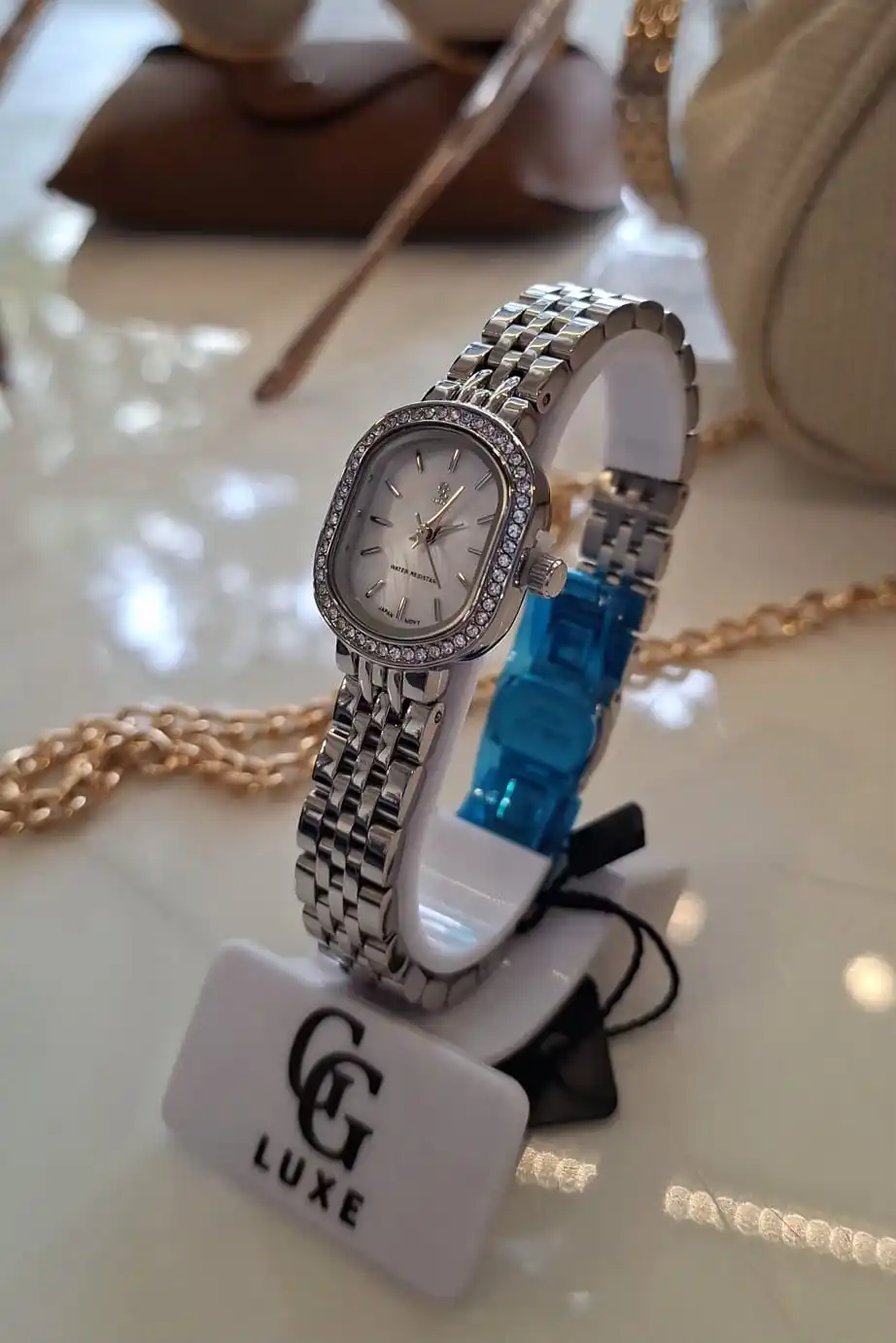 Relógio GGLux Feminino Silver e fundo branco cod 743 | definne