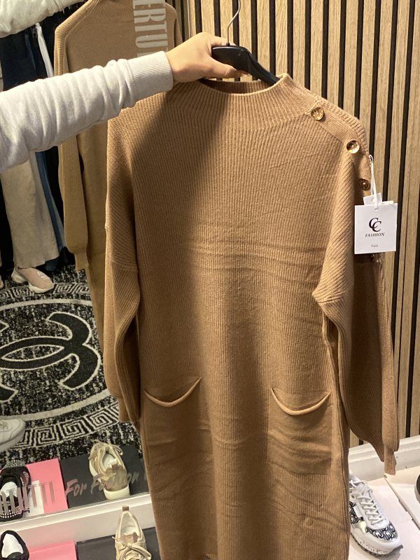 Robe pull boutonné | Astra boutique 