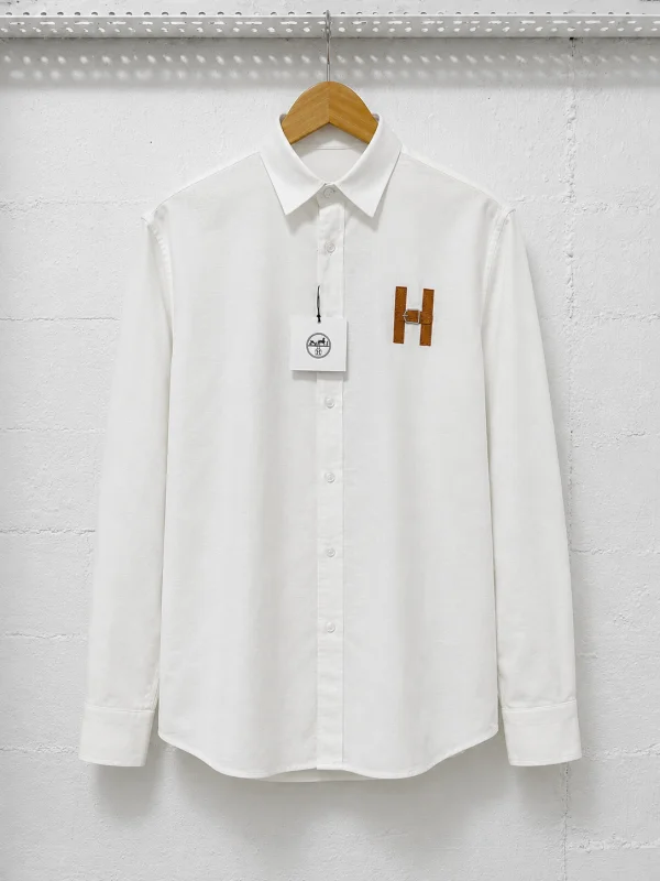 Hermès Paris Long Sleeve Shirt White | 