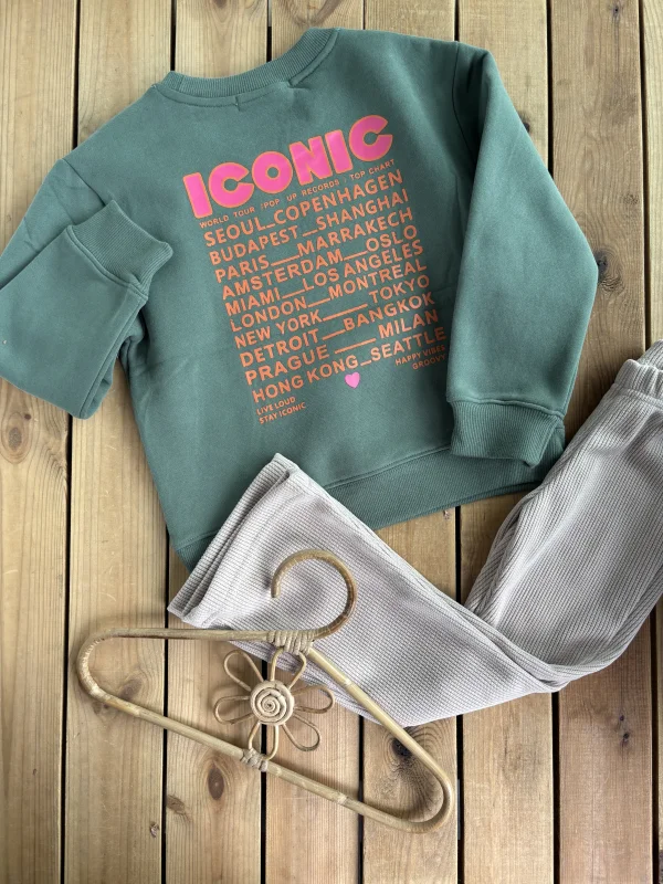 Sweat greengrey Iconic  | Lena in Love 