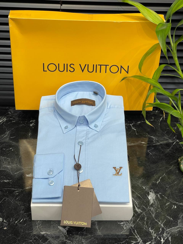 Louis Vuitton Shirt Light Blue  | MASSIMOLUXURYOUTLET