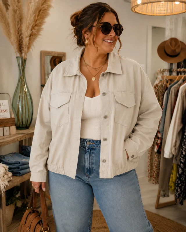 veste " elea" beige 36 au 46/48 | Les Chics Filles by Sab