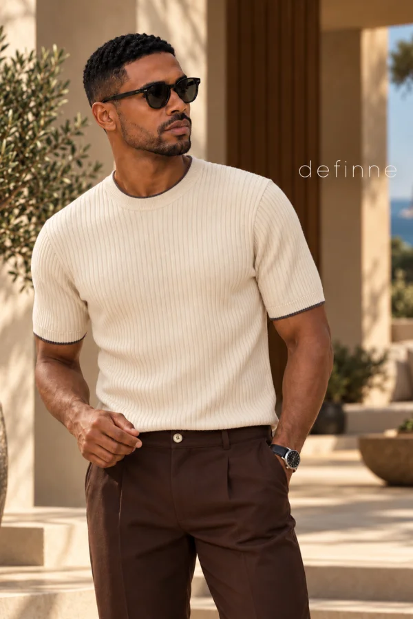 T-Shirt Beje Malha Texturizada
Gola Redonda Bege Cod. | definne
