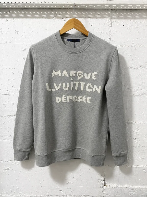 Louis Vuitton Sweatshirt Emroidered Signature Grey | 