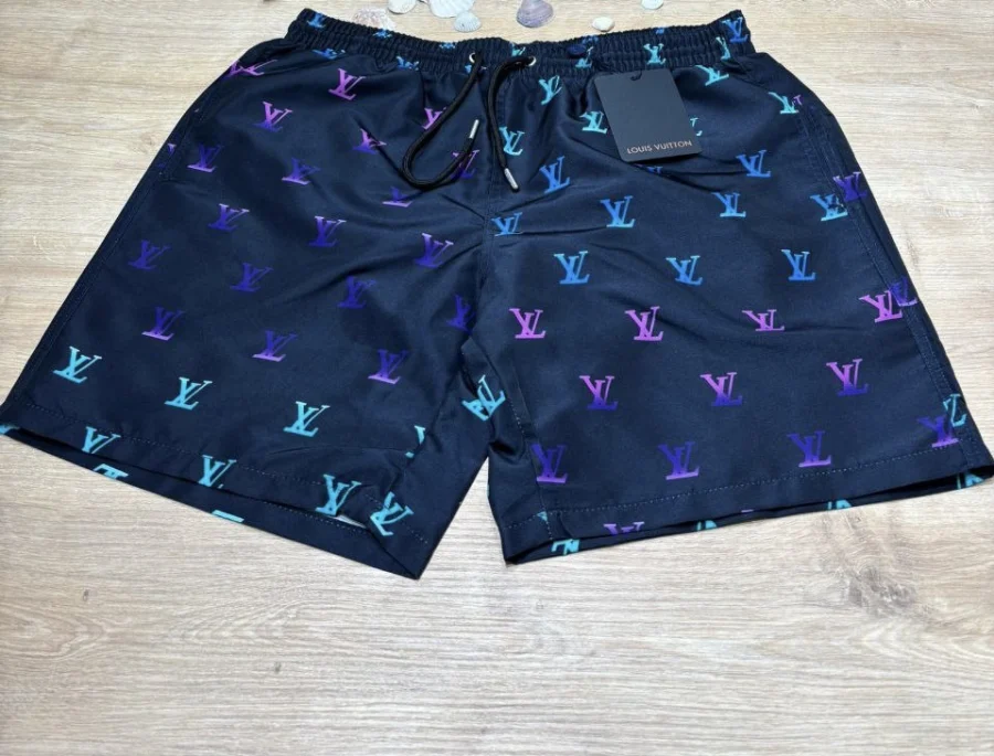 Louis Vuitton Swimm Shorts Black Print | MASSIMOLUXURYOUTLET