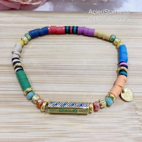 Bracelet “AMOUR LOVE” – Énergie & Acier  | Equipement Mondial