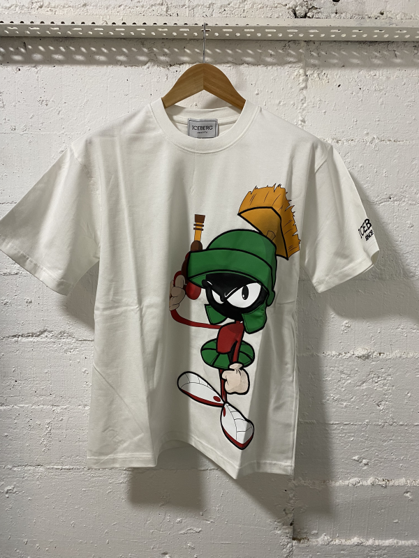 Iceberg T-Shirt White/Green | MASSIMOLUXURYOUTLET