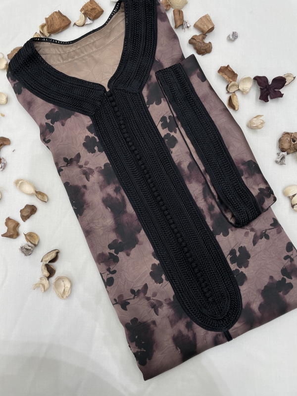 Caftan imprime noir 3kad | CasaZaz