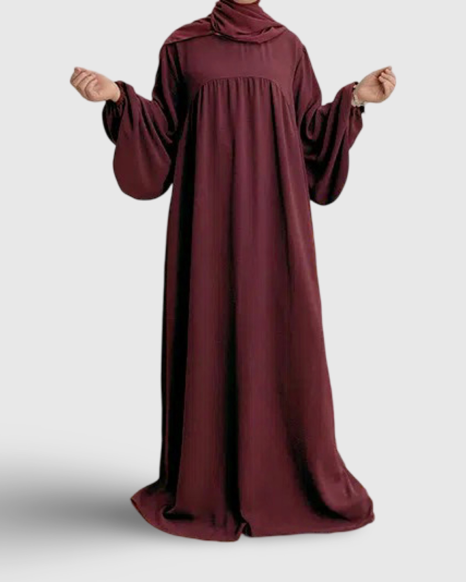ABAYA MANCHES BOUFFANTES HAWWA | AMCOSMETIK