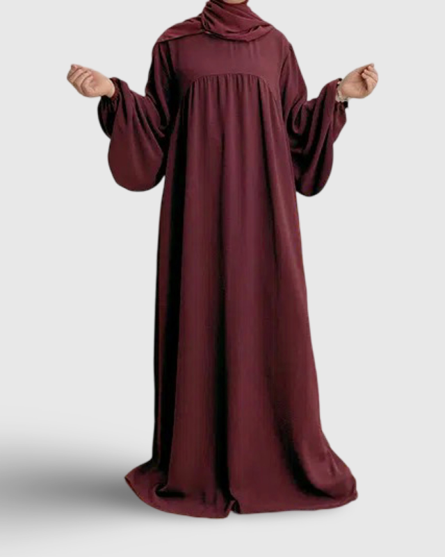 ABAYA MANCHES BOUFFANTES HAWWA | AMCOSMETIK