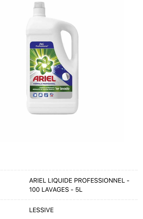 Ariel 100 lavages | fresh home