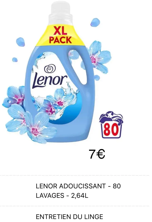 LENOR ADOUCISSANT - 80 LAVAGES  | fresh home