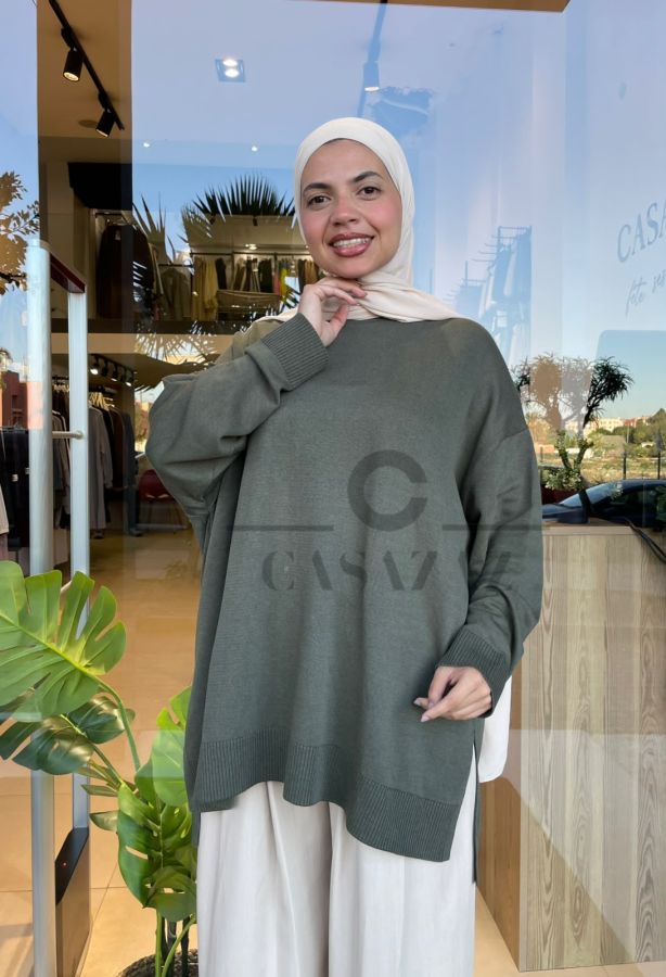 Pull en maille avec fentes lastérales | CasaZaz