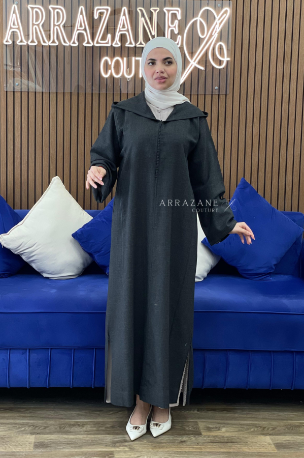 Djellaba laine berchmen gris souris | CasaZaz