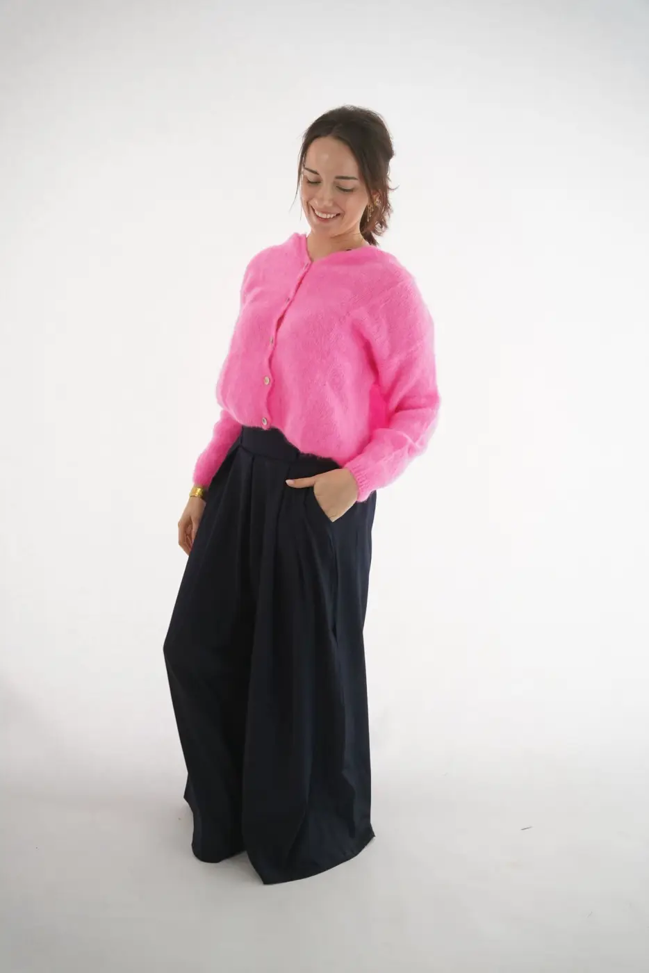 Classic Buttoned Knit Sweater | Salsa Color