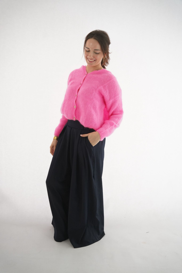 Classic Buttoned Knit Sweater | Salsa Color