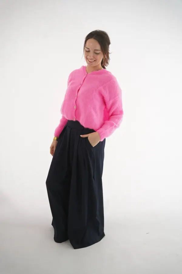 Classic Buttoned Knit Sweater | Salsa Color