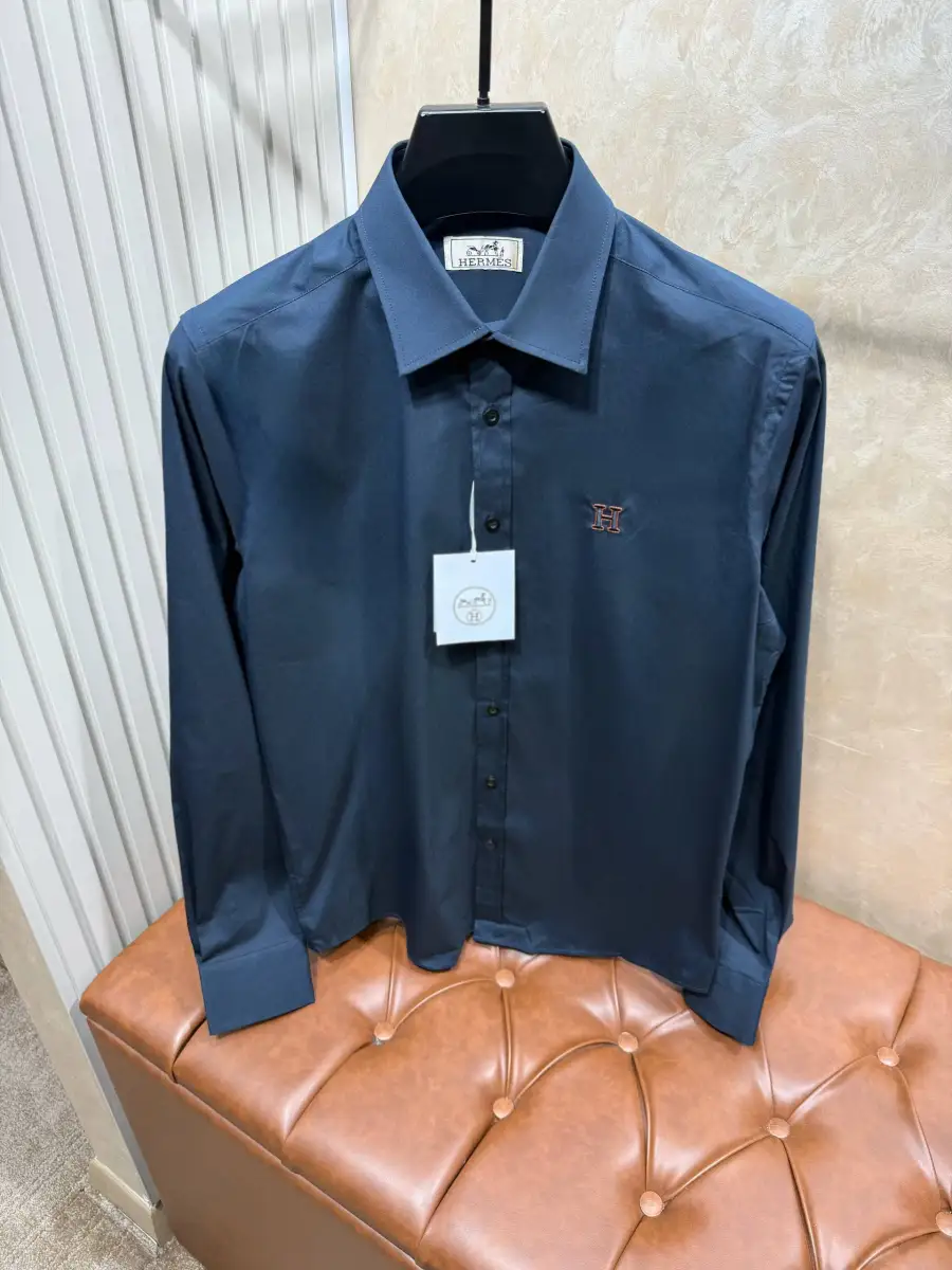 Hermes Paris Shirt Dark Blue | MASSIMOLUXURYOUTLET