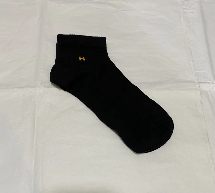 Hermes Paris Cotton Sport Socks Black | MASSIMOLUXURYOUTLET