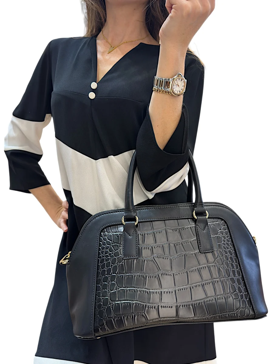 Zoé Croco Noir  | Sac'ré