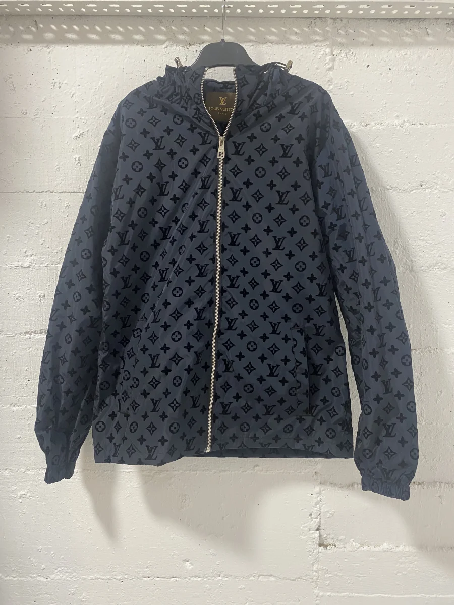 Louis Vuitton Jacket Hoodie Blue | MASSIMOLUXURYOUTLET