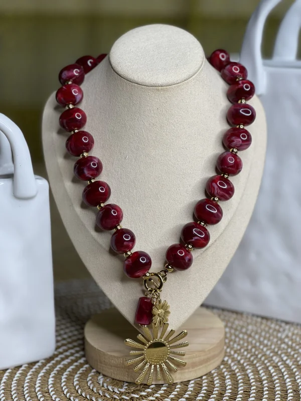 Collier en perle nacré  en acier inoxydable  | WOMANITY FWI