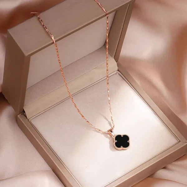 999 sterling silver four-leaf clover necklace for women light luxury niche gold clavicle pendant | Wenzhou Youhui Trading Co., Ltd.