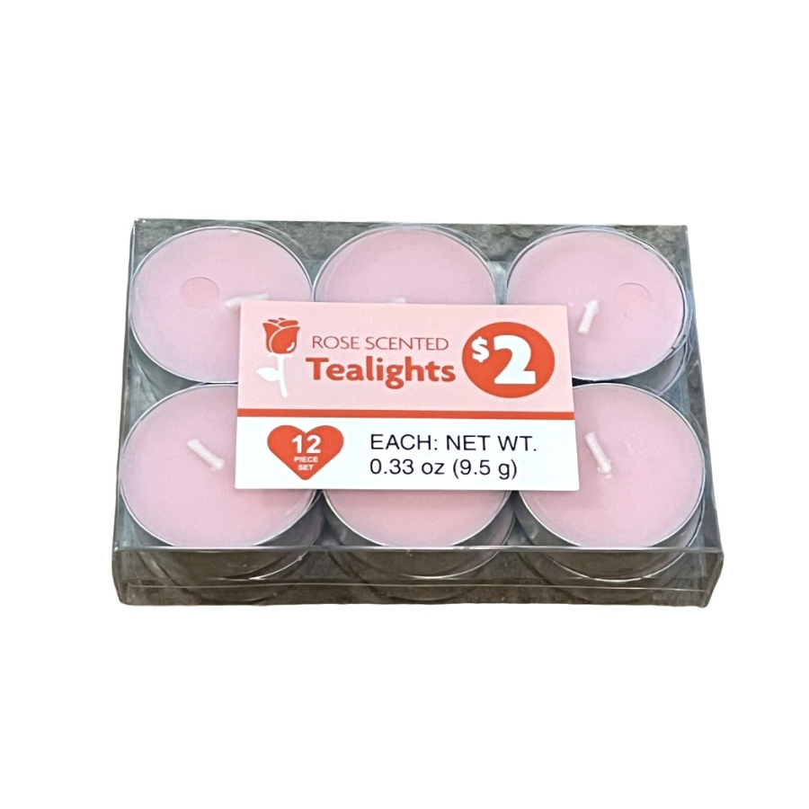 MIDWOOD BRANDS 12 ROSE SCENTED Tealights | Home & Kitchen Delights